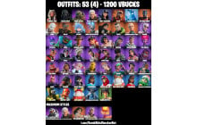 UNIQUE - Darth Vader, Piper Pace [53 Skins, 1400 Vbucks, 62 Axes, 46 Emotes, 66 Gliders and MORE!]