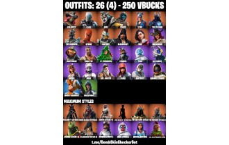 UNIQUE - Rage, Calamity Max [26 Skins, 250 Vbucks, 22 Axes, 33 Emotes, 30 Gliders and MORE!]