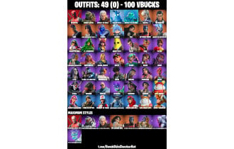 UNIQUE - Deadpool Max, Polar peely [49 Skins, 100 Vbucks, 63 Axes, 66 Emotes, 65 Gliders and MORE!]