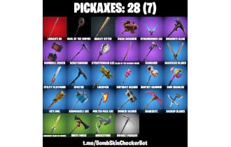 UNIQUE - Black Widow Outfit, Lynx max [23 Skins, 200 Vbucks, 28 Axes, 45 Emotes, 28 Gliders and MORE!]