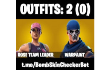 UNIQUE - Rose Team Leader , Warpaint [2 Skins, 7 Axes, 2 Emotes, 6 Gliders and MORE!]