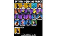 UNIQUE - Blue Team Leader, Trailblazer [19 Skins, 200 Vbucks, 21 Axes, 21 Emotes, 21 Gliders and MORE!]