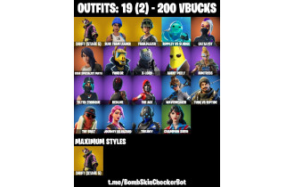 UNIQUE - Blue Team Leader, Trailblazer [19 Skins, 200 Vbucks, 21 Axes, 21 Emotes, 21 Gliders and MORE!]