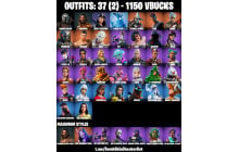 UNIQUE - Aquaman Arthur Curry, Fade Max [37 Skins, 1150 Vbucks, 52 Axes, 38 Emotes, 48 Gliders and MORE!]