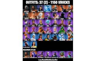 UNIQUE - Aquaman Arthur Curry, Fade Max [37 Skins, 1150 Vbucks, 52 Axes, 38 Emotes, 48 Gliders and MORE!]