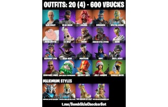 UNIQUE - Slim Shady, Solid Snake [20 Skins, 600 Vbucks, 22 Axes, 17 Emotes, 23 Gliders and MORE!]