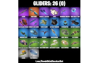 UNIQUE - Solid Snake Max, Poseidon [20 Skins, 250 Vbucks, 26 Axes, 27 Emotes, 26 Gliders and MORE!]