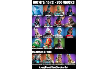 UNIQUE - Polar Peely, Omegarok Max  [15 Skins, 800 Vbucks, 31 Axes, 29 Emotes, 39 Gliders and MORE!]