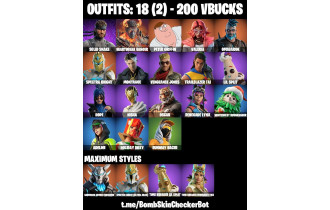 UNIQUE -  Solid Snake, Peter Griffin [18 Skins, 200 Vbucks, 22 Axes, 15 Emotes, 27 Gliders and MORE!]