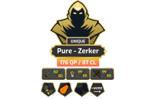 Pure - Zerker | Main | TTL: 1218 | CL: 87 | QP: 176 [99 MAGE, 99 RAN, 99 STR, B Gloves, Fire Cape, Void, NO EMAIL SET + MORE!]