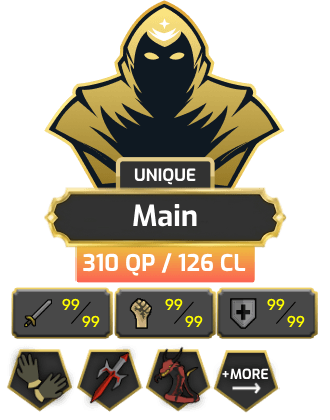 Main | Staker | TTL: 2210 | CL: 126 | QP: 310 [99 AGI, 99 MAGE, 99 RAN, 99 STR, B Gloves, Defender, DS2, Fire Cape + MORE!]