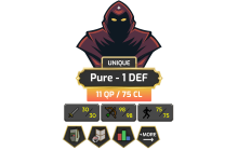 Pure - 1 DEF | Starter | TTL: 509 | CL: 75 | QP: 11 [30 ATT | 98 RAN | 75 AGI | 39 STR + MORE!]