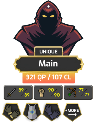 Main | TTL: 1661 | CL: 107 | QP: 321 [B Gloves, DS2, Quest Cape, MM2, Pets, DT2, Mithril Gloves, MM1, Ava's + MORE!]