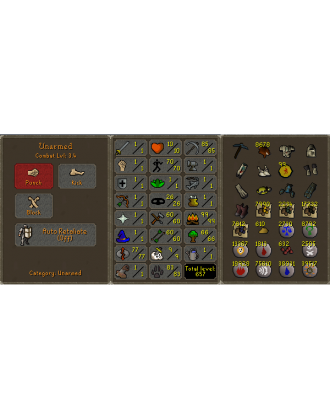 Skiller | Ironman | TTL: 657 | CL: 3 [99 FM | 83 Hunter | 85 Mining | 77 RC | 70 AGI  + MORE!]