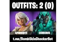 UNIQUE - Cerberus, Aphrodite [2 Skins,  Vbucks, 3 Axes, 4 Emotes,  Level, 3 Gliders and MORE!]