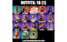 UNIQUE - Peter Griffin, Kado Thorne  [18 Skins, 28 Axes, 19 Emotes, 28 Gliders and MORE!]