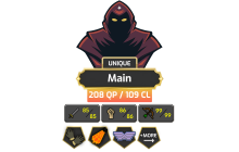 Main | TTL: 1602 | CL: 109 | QP: 208 [99 RAN, B Gloves, Defender, DS2, Fire Cape, Piety, MM2, Torso + MORE!]