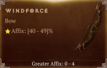 Windforce [ ⭐️ Affix: HIGH ROLL]