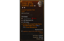 Legendary Chest Armor[*352 Armor | *182 WP | *685 Life]