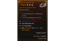 Legendary Ring[*182 DEX | *685 Life | *52.5 DMG]