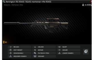 EfT Remington R11 RSASS - Best Modded [Raid-Factory/Account Share]