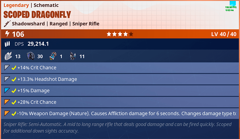 sniper rifle semi automatic a mid to long range rifle that deals good damage and can be fired quickly scoped for additional down sights accuracy - fortnite scoped dragonfly